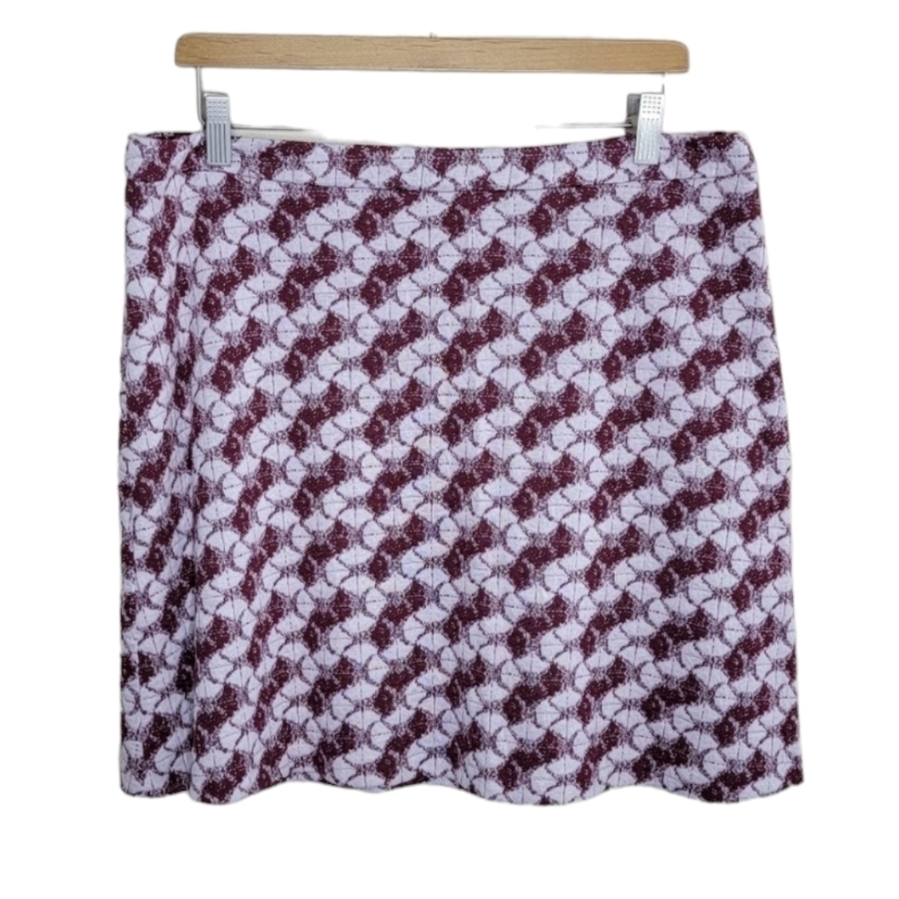 Stitch Fix Margaret M Texture Burgundy Wine Ariadne Knit A-line Skirt Size Large